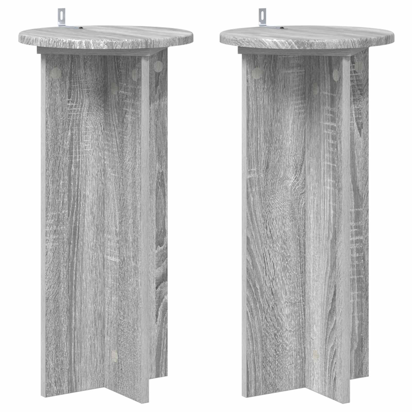 vidaXL Plant Stand 2 pcs Grey Sonoma 29.5 x 29.5 x 60 cm 2