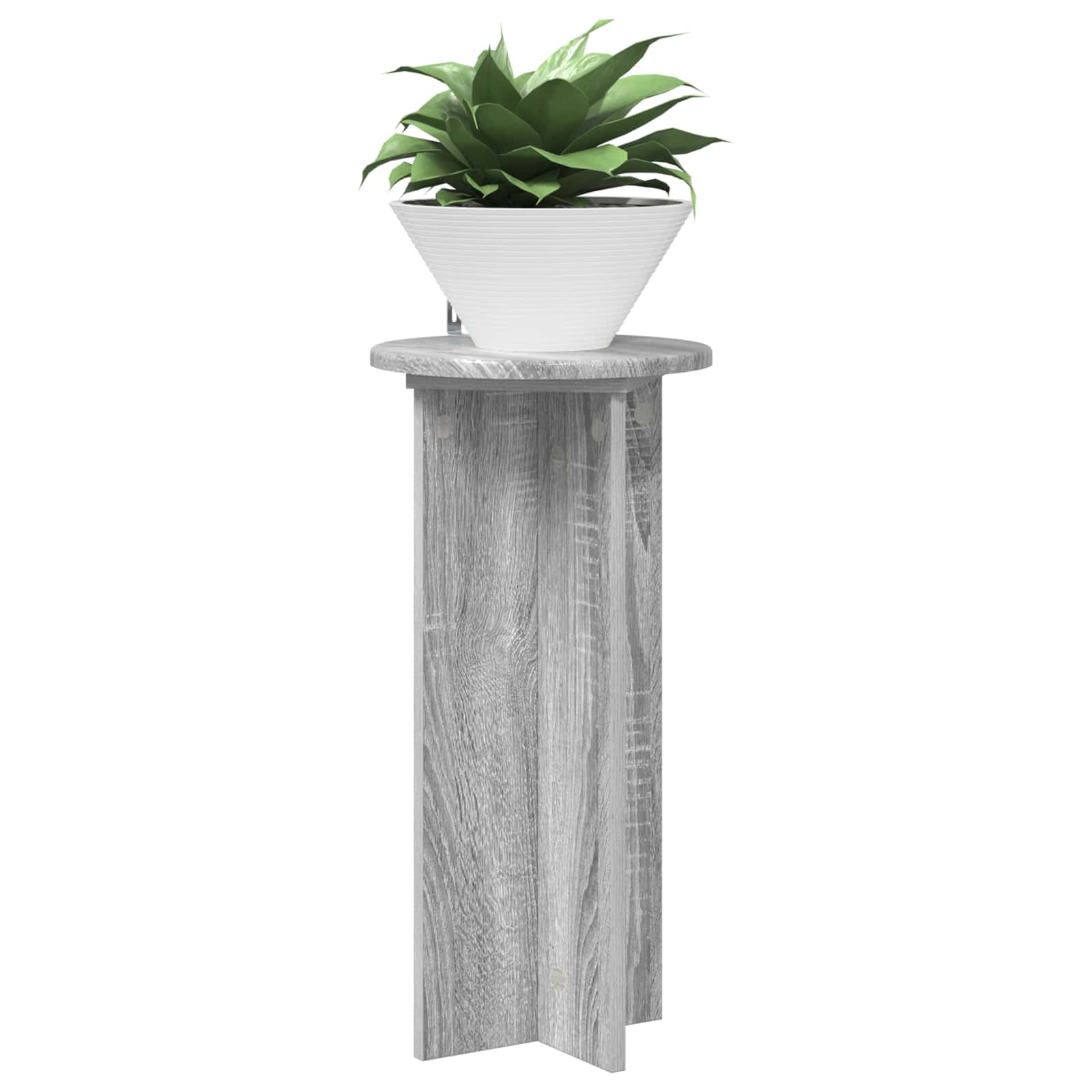 vidaXL Plant Stand 2 pcs Grey Sonoma 29.5 x 29.5 x 60 cm 3