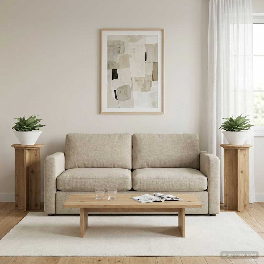 vidaXL Plant Stand 2 pcs Artisan Oak 29.5 x 29.5 x 60 cm 1