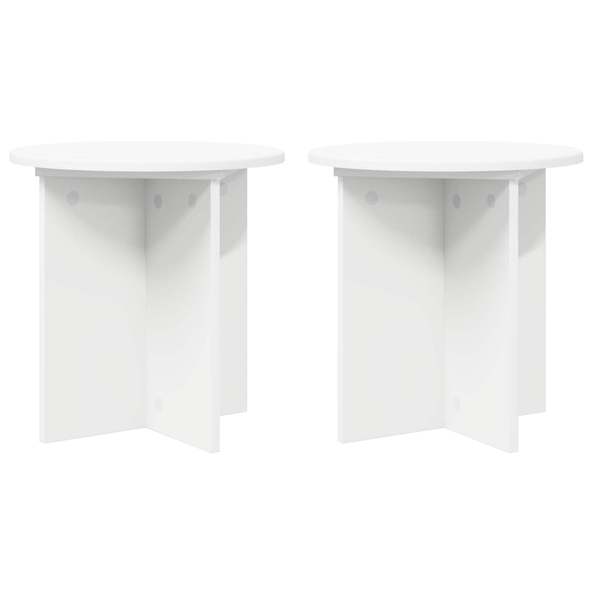 Plant Stand 2 pcs 40 x 40 x 40 cm Engineered Wood Width 40 cm Height 40 cm White