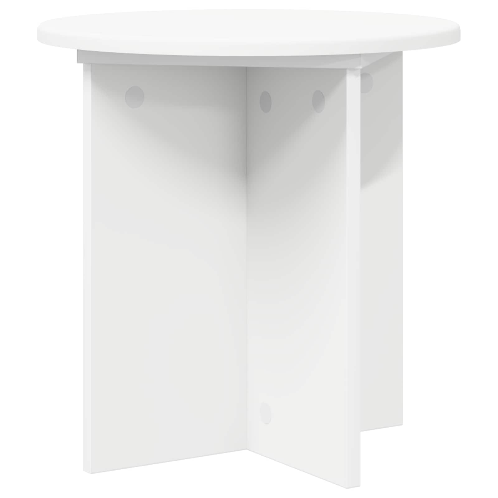 vidaXL Plant Stand 2 pcs White Ø40 x 40 cm Engineered Wood 5