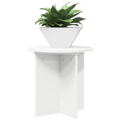 vidaXL Plant Stand 2 pcs White Ø40 x 40 cm Engineered Wood 3