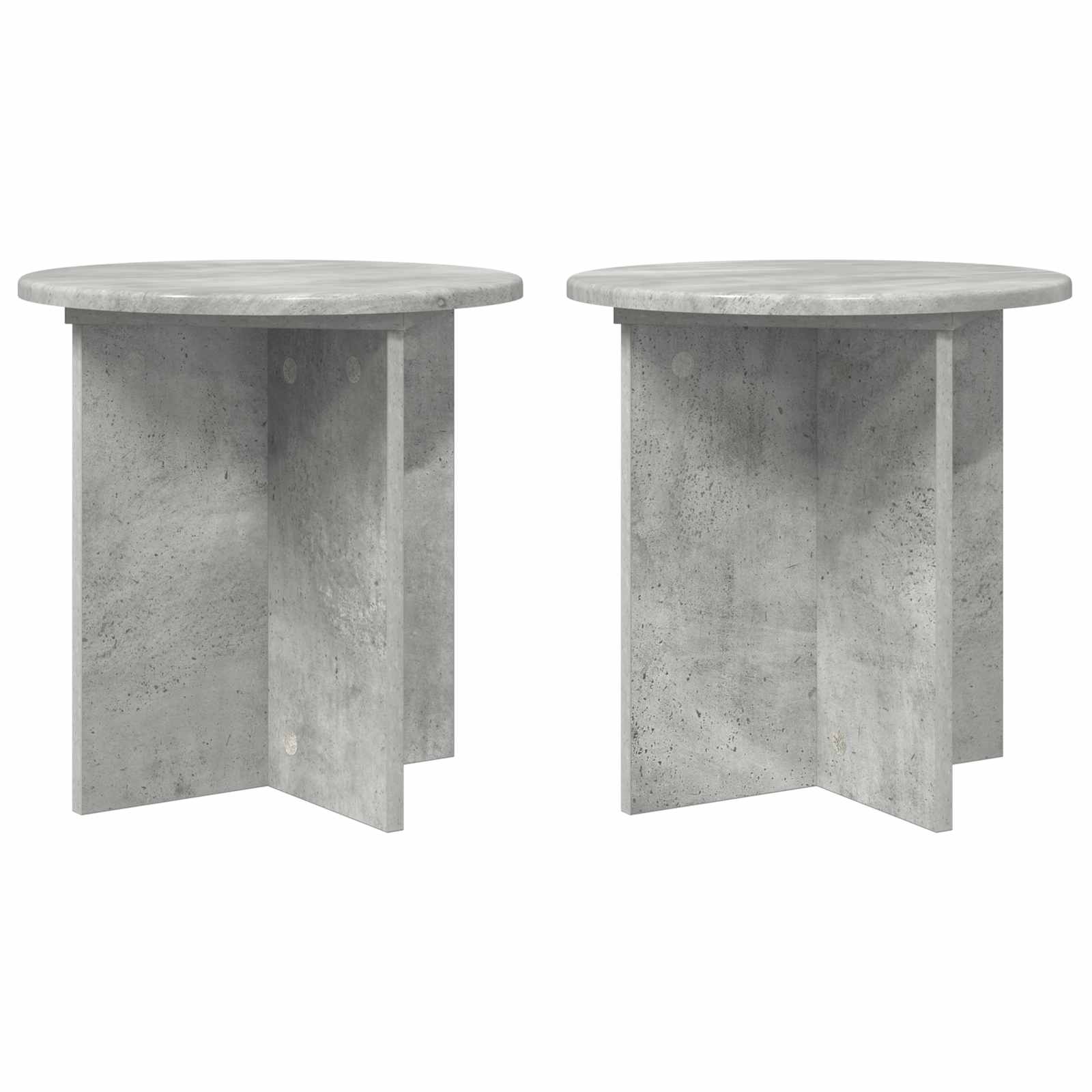 vidaXL Plant Stand 2 pcs Concrete Grey 40 x 40 x 40 cm Engineered Wood 2
