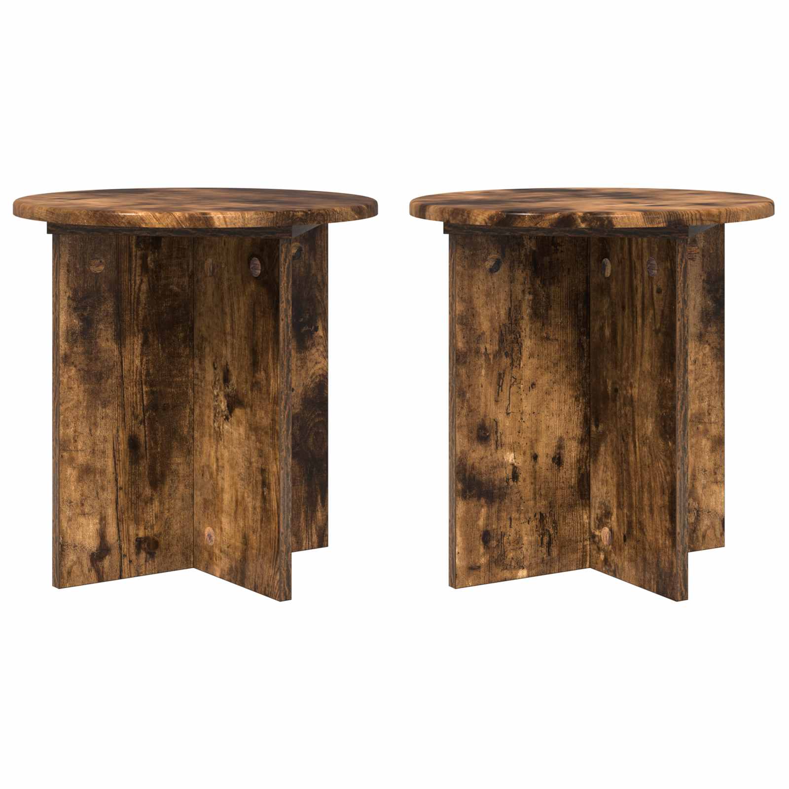 vidaXL Plant Stand 2 pcs Smoked Oak 40 x 40 x 40 cm Engineered Wood 2