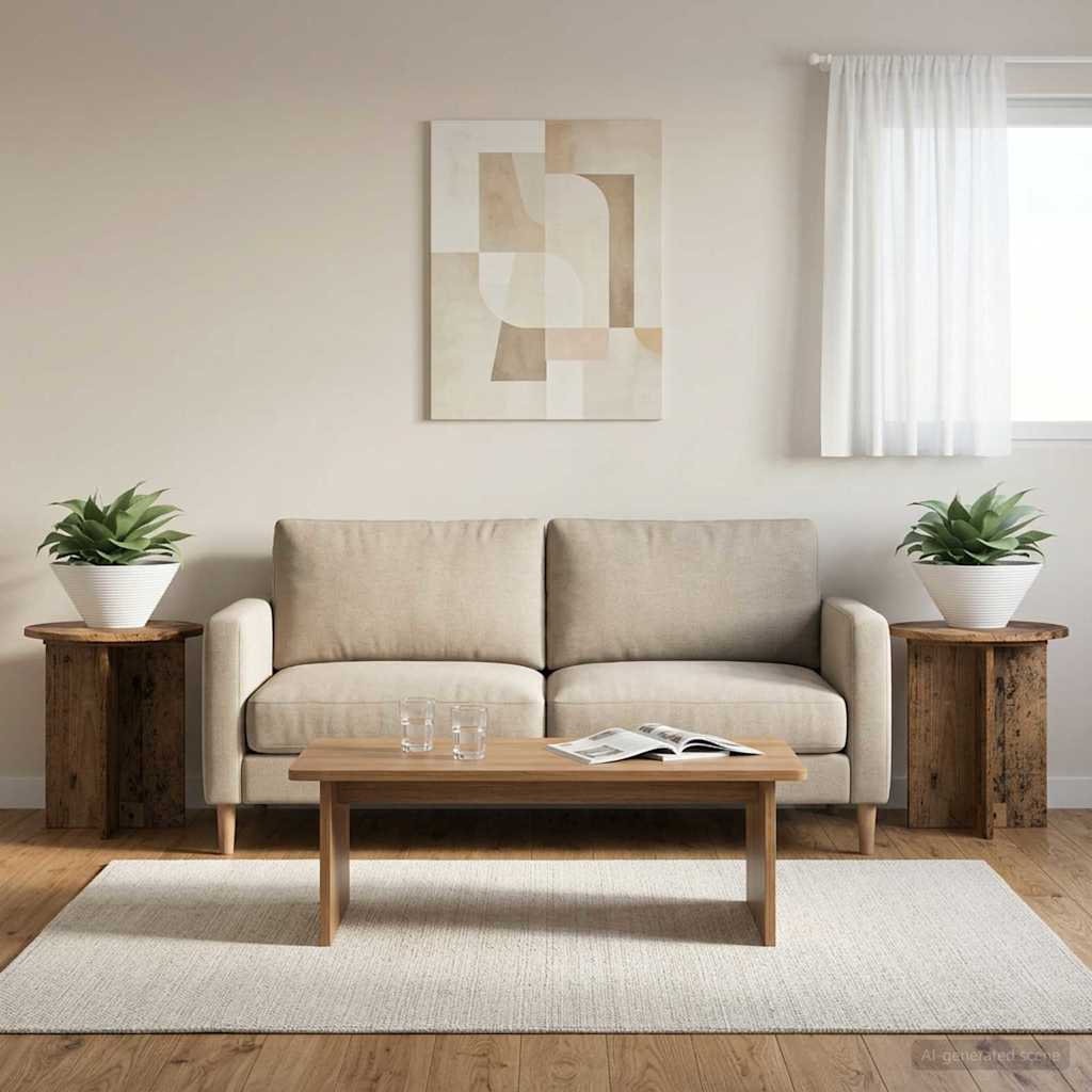 vidaXL Plant Stand 2 pcs Old Wood 40 x 40 x 40 cm Engineered Wood 4