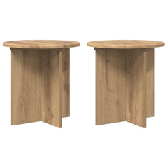 vidaXL Plant Stand 2 pcs Artisan Oak 40 x 40 x 40 cm Engineered Wood 2