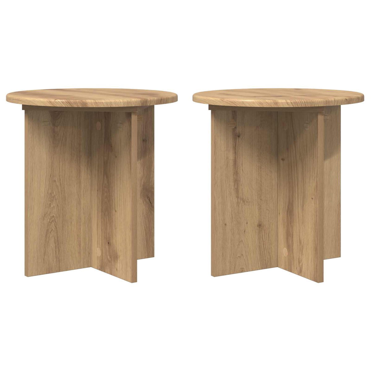 Plant Stand 2 pcs 40 x 40 x 40 cm Engineered Wood Width 40 cm Height 40 cm Artisan oak