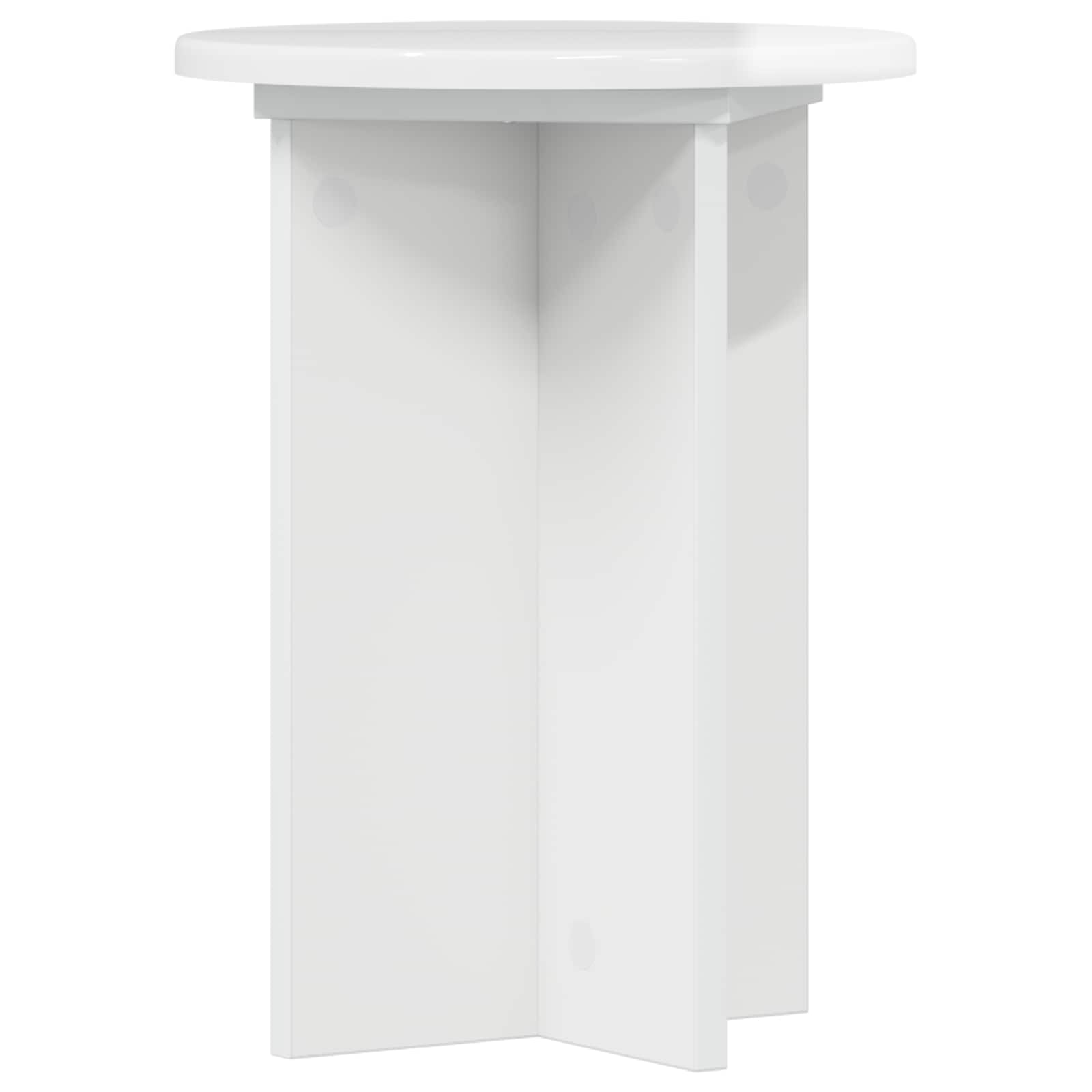 vidaXL Plant Stand 2 pcs High Gloss White Ø29.5 x 40 cm 5