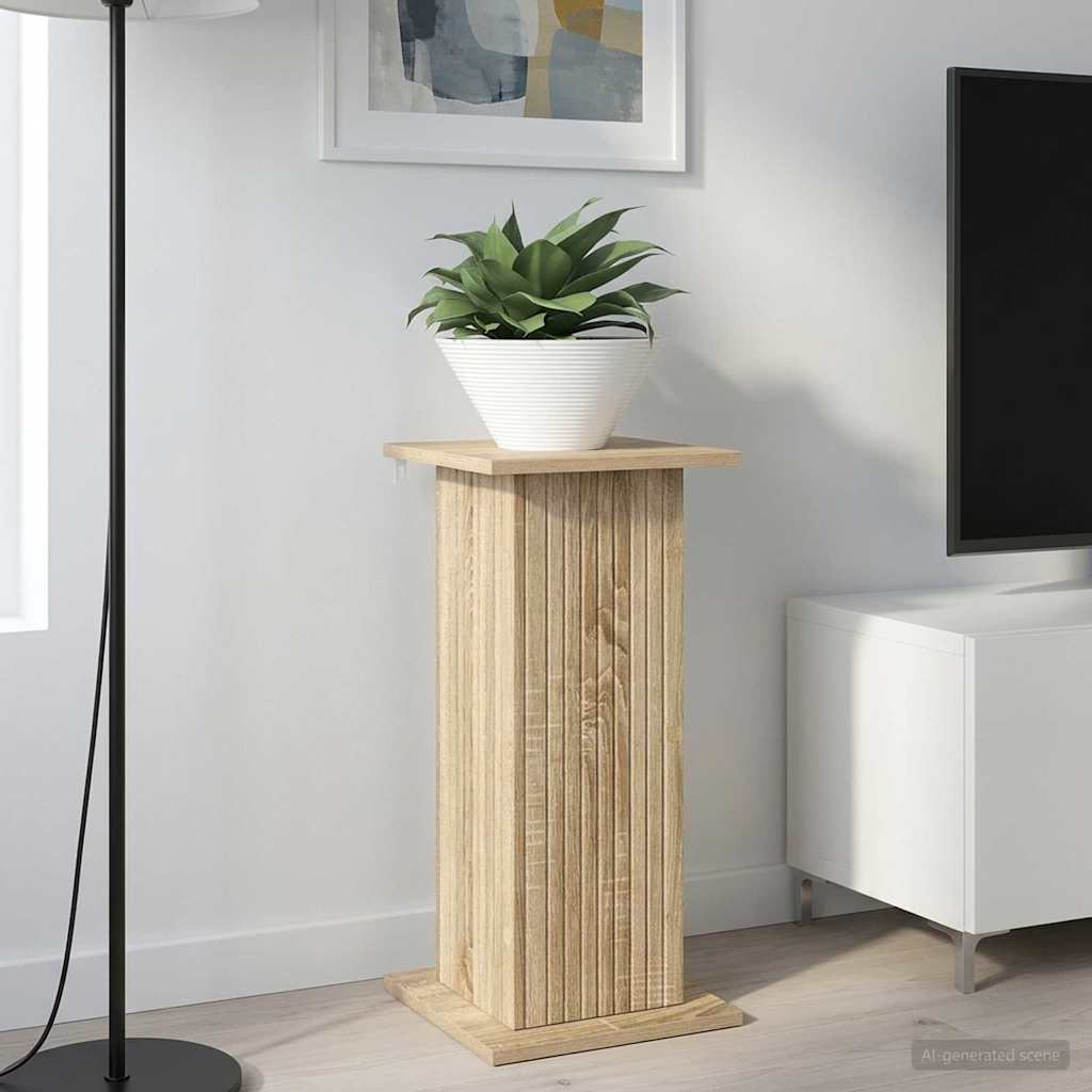 vidaXL Plant Stand Sonoma Oak 30.5 x 30 x 60.5 cm Engineered Wood 4