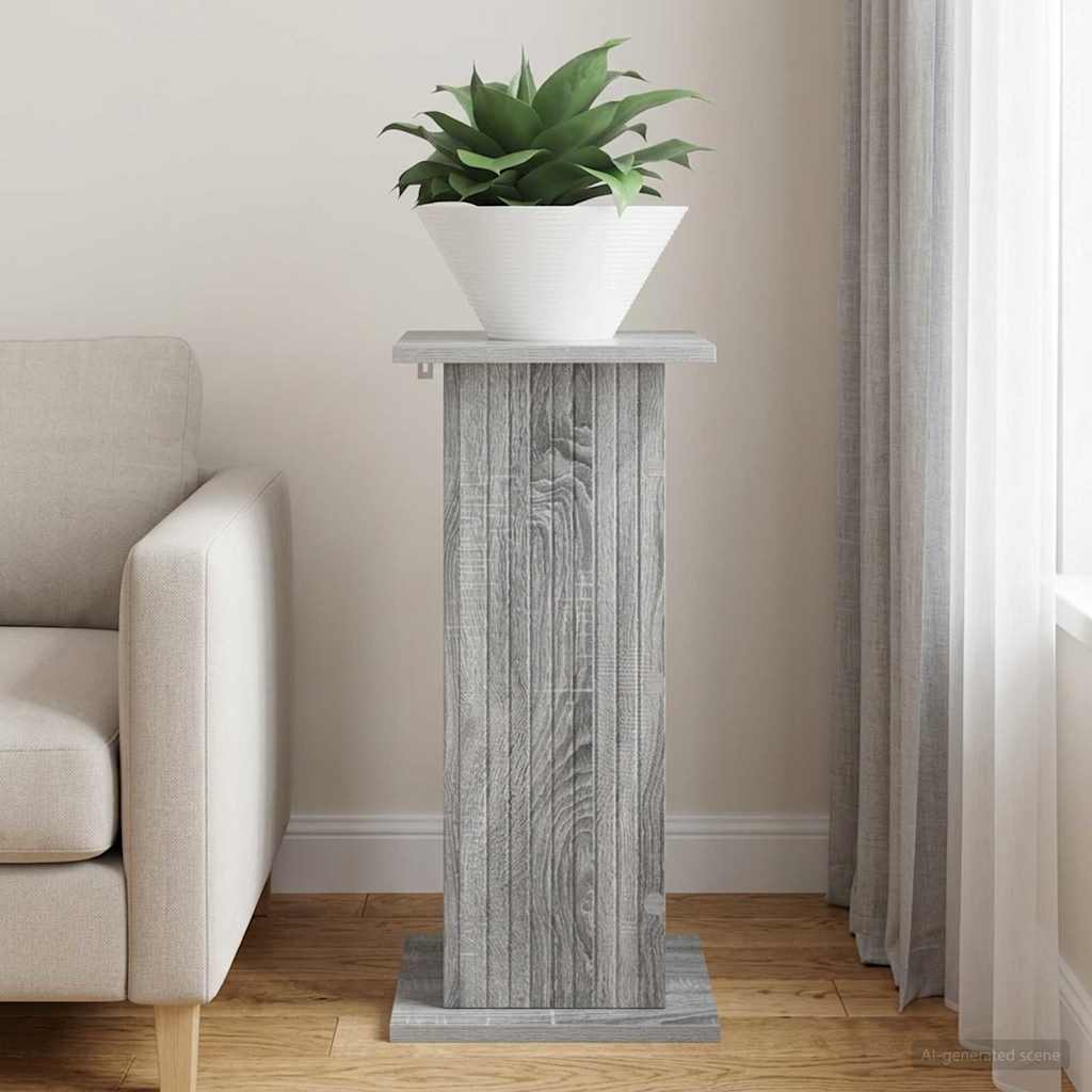 vidaXL Plant Stand Grey Sonoma 30.5 x 30 x 60.5 cm Engineered Wood 4