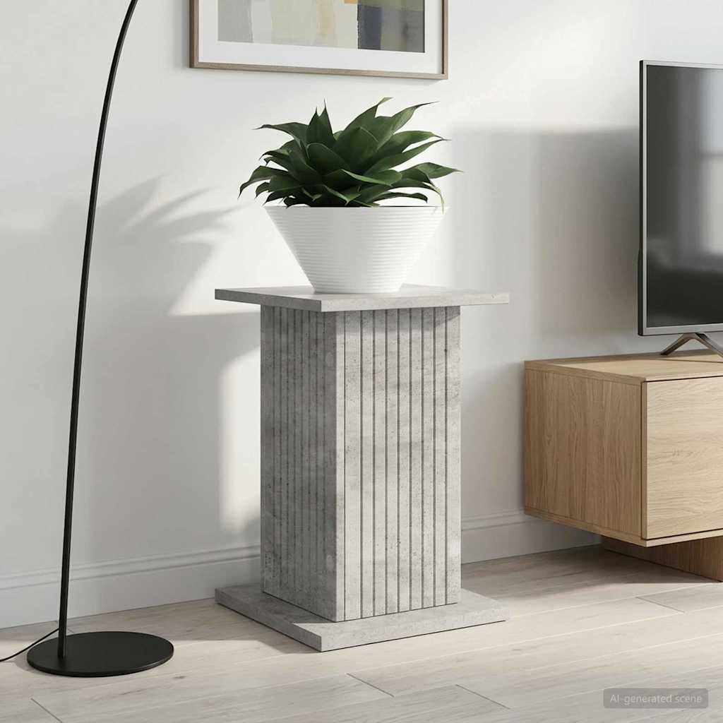 vidaXL Plant Stand Concrete Grey 30.5 x 30 x 43 cm Engineered Wood 4