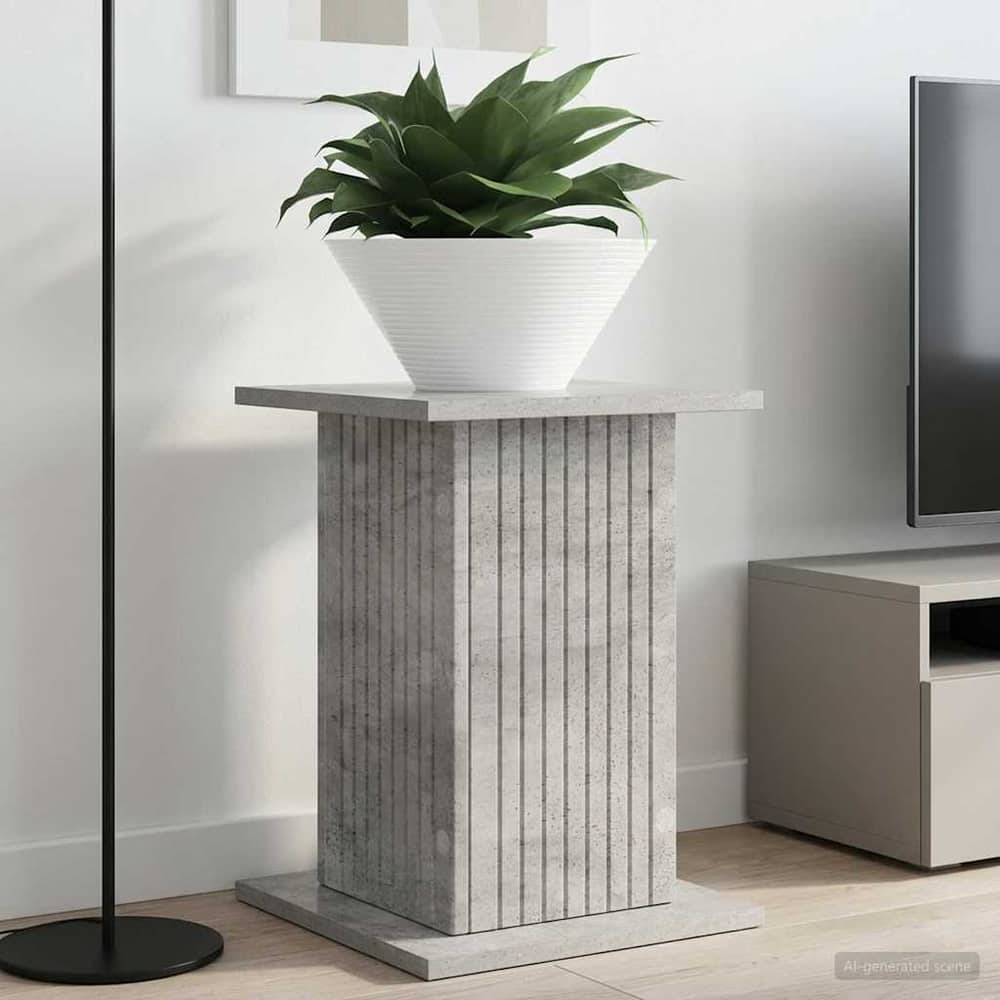 Plant Stand Engineered Wood 2 pcs 30.5 x 30 x 43 cm Concrete grey