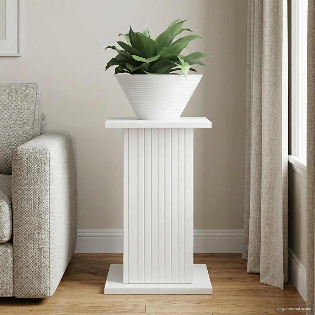 vidaXL Plant Stand High Gloss White 30.5 x 30 x 43 cm Engineered Wood 1