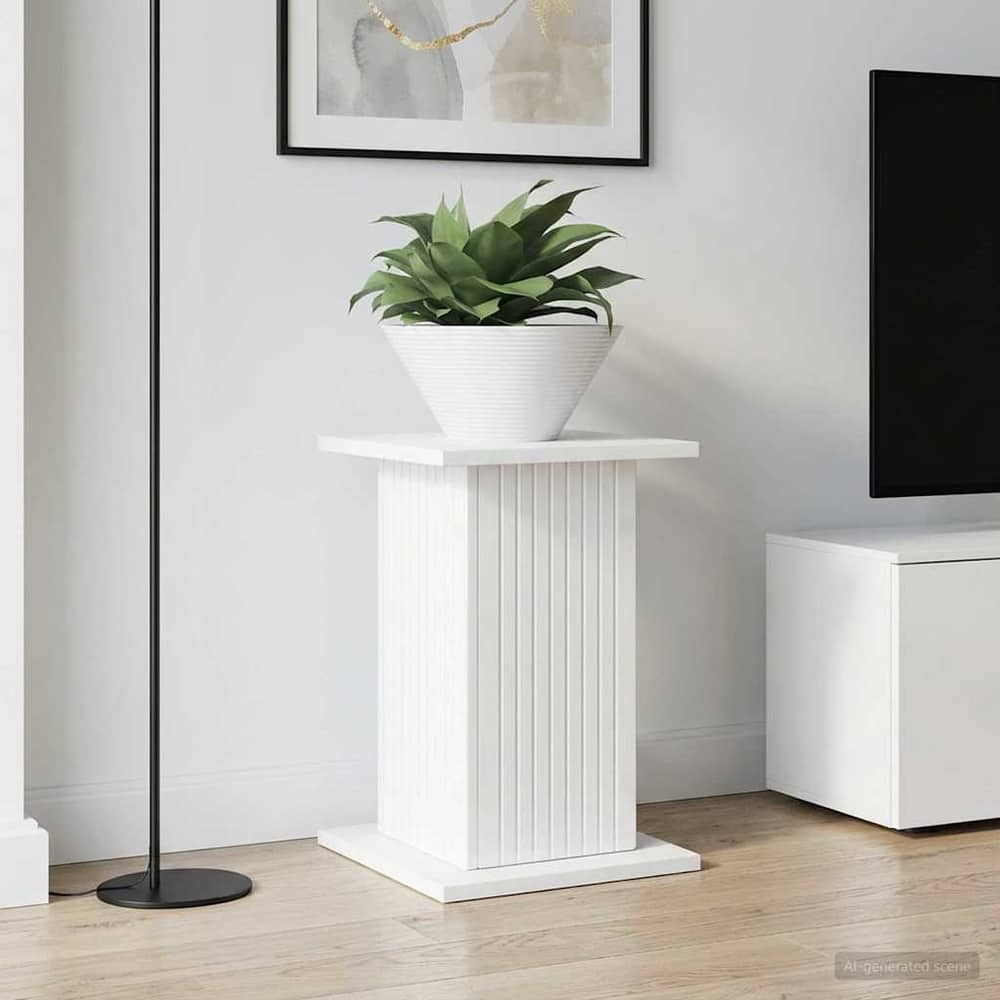 Plant Stand Engineered Wood 2 pcs 30.5 x 30 x 43 cm High gloss white