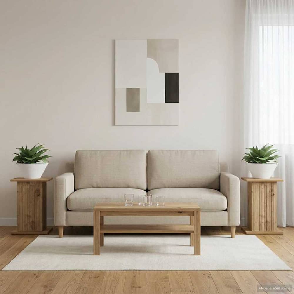 Plant Stand Engineered Wood 2 pcs 30.5 x 30 x 43 cm Artisan oak