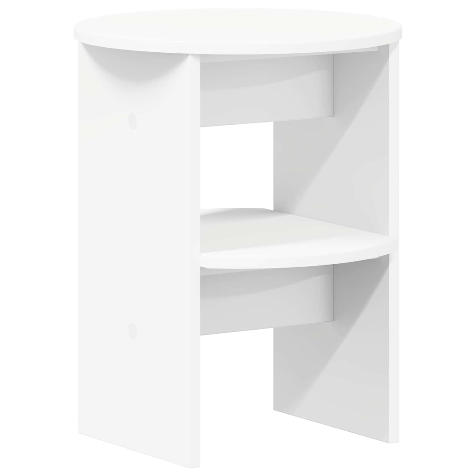 vidaXL Side Cabinet White Ø40 x 50 cm Engineered Wood 2