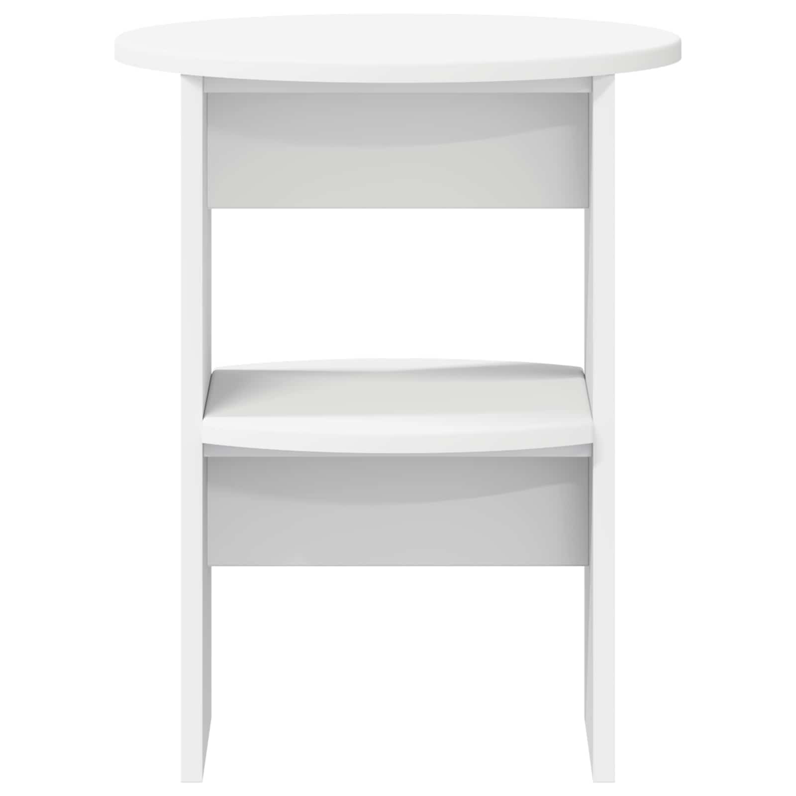 vidaXL Side Cabinet White Ø40 x 50 cm Engineered Wood 4