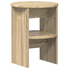 vidaXL Side Cabinet 2 pcs Sonoma Oak Ø40 x 50 cm Engineered Wood 5