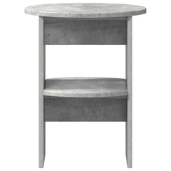 vidaXL Side Cabinet 2 pcs Concrete Grey Ø40 x 50 cm Engineered Wood 6