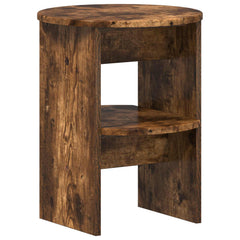 vidaXL Side Cabinet Smoked Oak Ø40 x 50 cm Engineered Wood 2