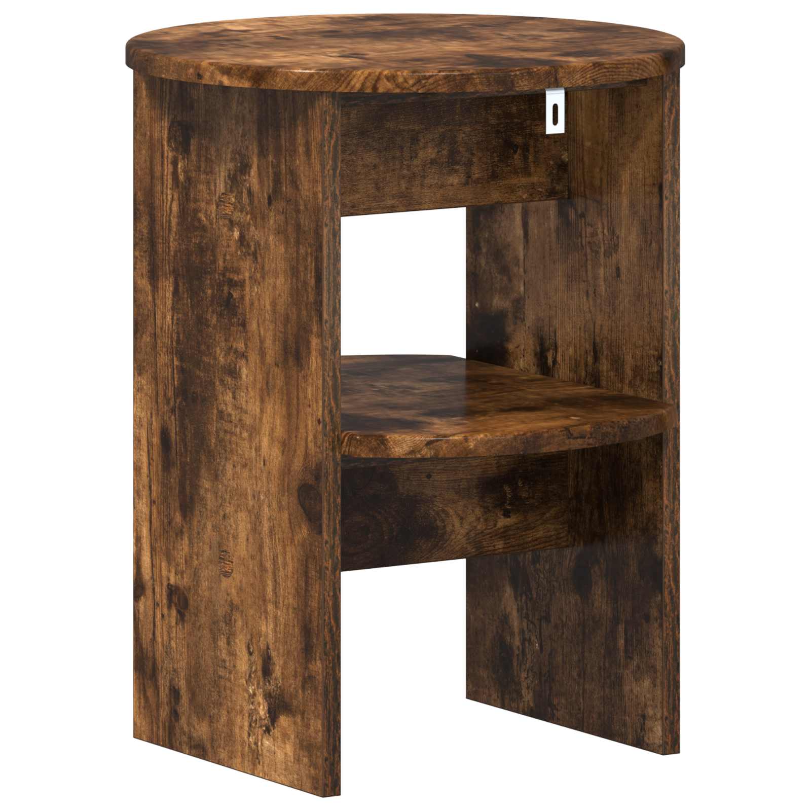 vidaXL Side Cabinet Smoked Oak Ø40 x 50 cm Engineered Wood 6
