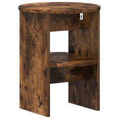 vidaXL Side Cabinet Smoked Oak Ø40 x 50 cm Engineered Wood 6