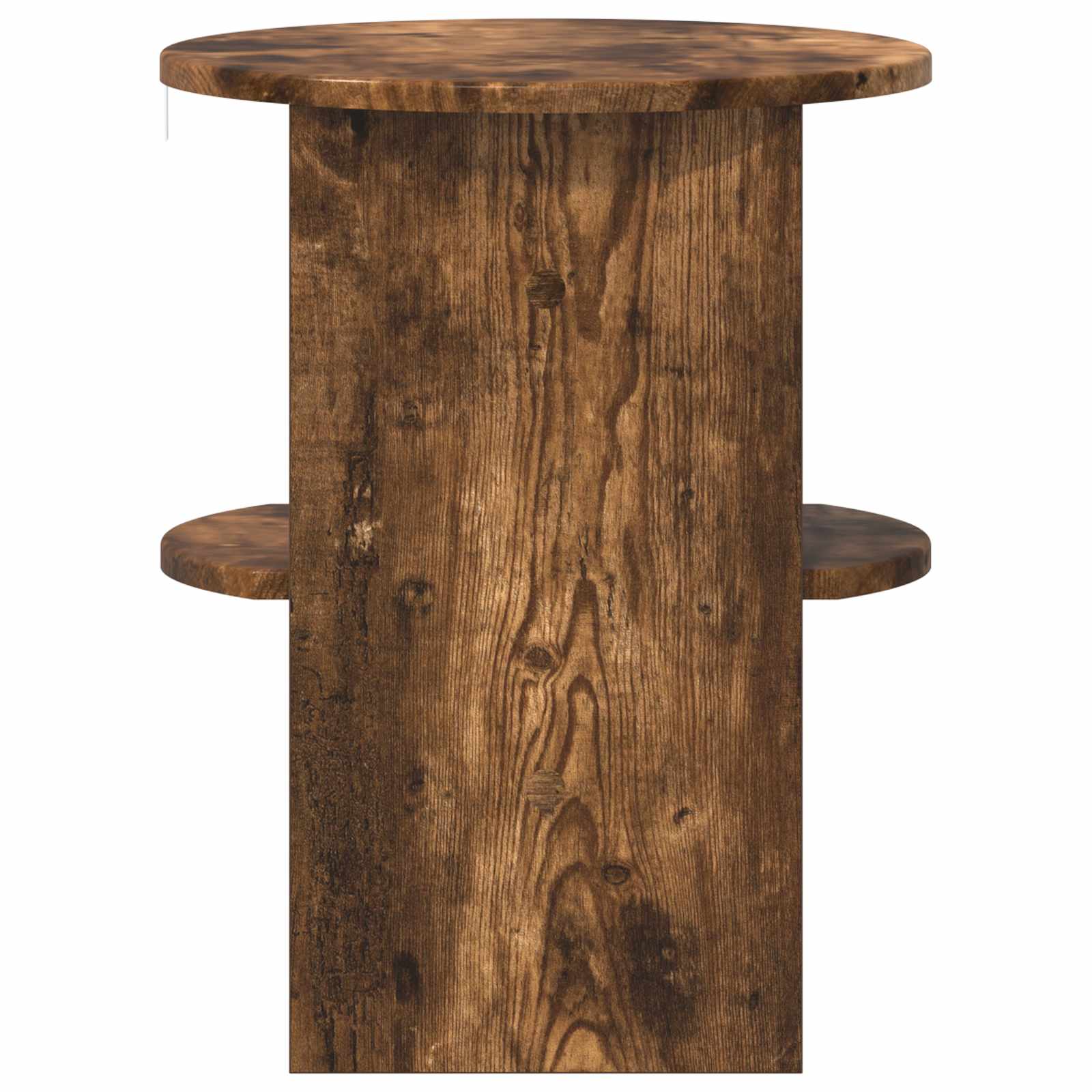 vidaXL Side Cabinet Smoked Oak Ø40 x 50 cm Engineered Wood 5