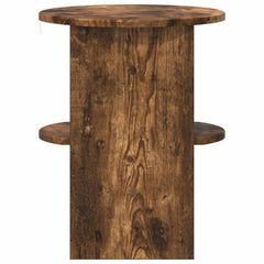 vidaXL Side Cabinet Smoked Oak Ø40 x 50 cm Engineered Wood 5
