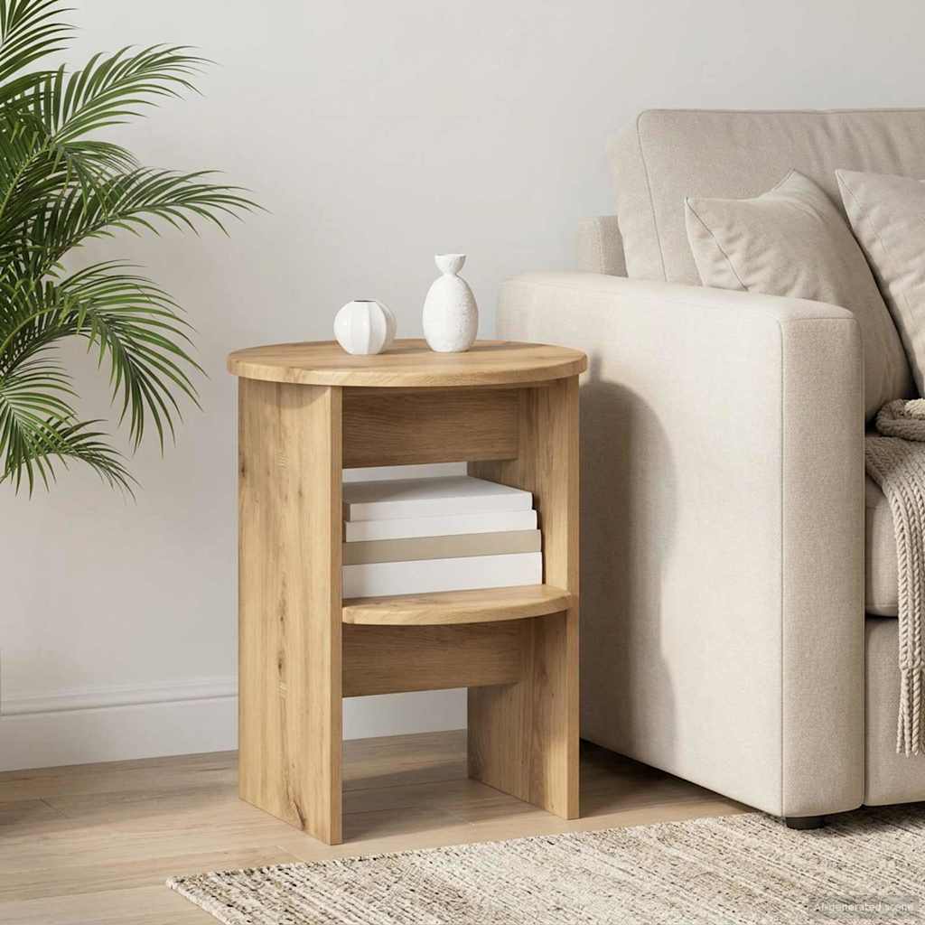 vidaXL Side Cabinet Artisan Oak Ø40 x 50 cm Engineered Wood 1