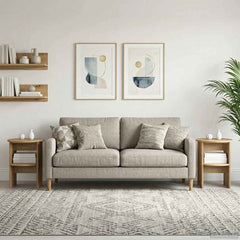 vidaXL Side Cabinet 2 pcs Artisan Oak Ø40 x 50 cm Engineered Wood 4