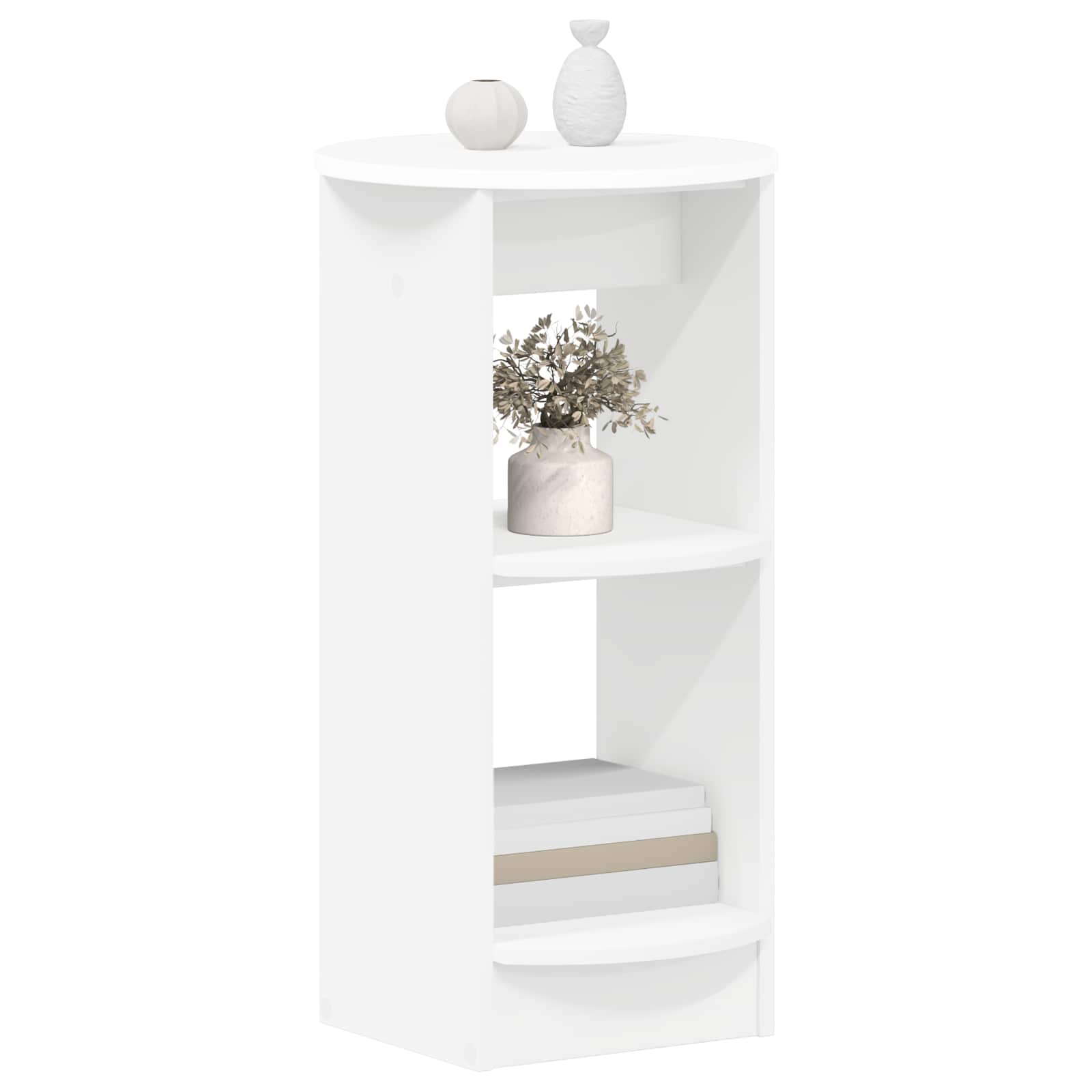 vidaXL Side Cabinet White Engineered Wood 3