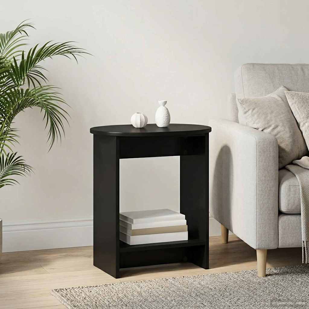 vidaXL Side Table Black 50 x 39,5 x 55 cm Engineered Wood 1
