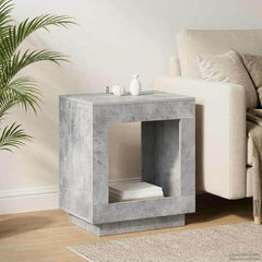 Side Table 60 x 40 x 65 cm Engineered Wood Concrete grey