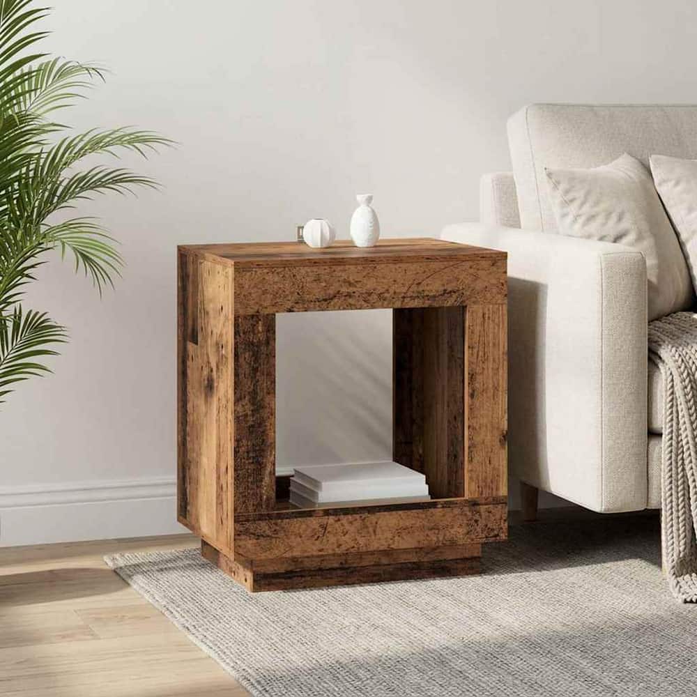 Side Table 60 x 40 x 65 cm Engineered Wood Old wood