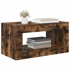 Coffee Table 99.5 x 50 x 50 cm Engineered Wood Smoked oak