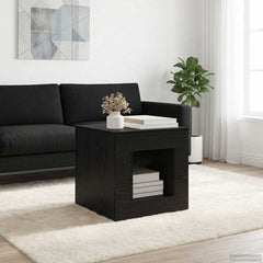 Coffee Table 51.5 x 50 x 50 cm Engineered Wood Black oak