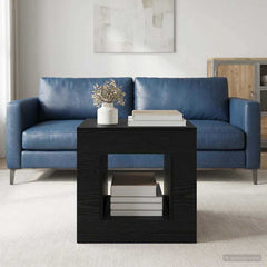 Coffee Table 51.5 x 50 x 50 cm Engineered Wood Black oak