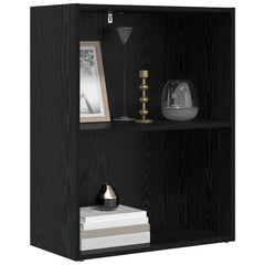 vidaXL Bookshelf 60 x 30 x 76.5 cm Engineered Wood Black Oak 3