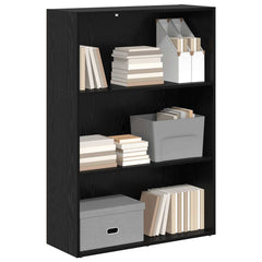 vidaXL Bookshelf 80 x 30 x 114 cm Engineered Wood Black Oak 3