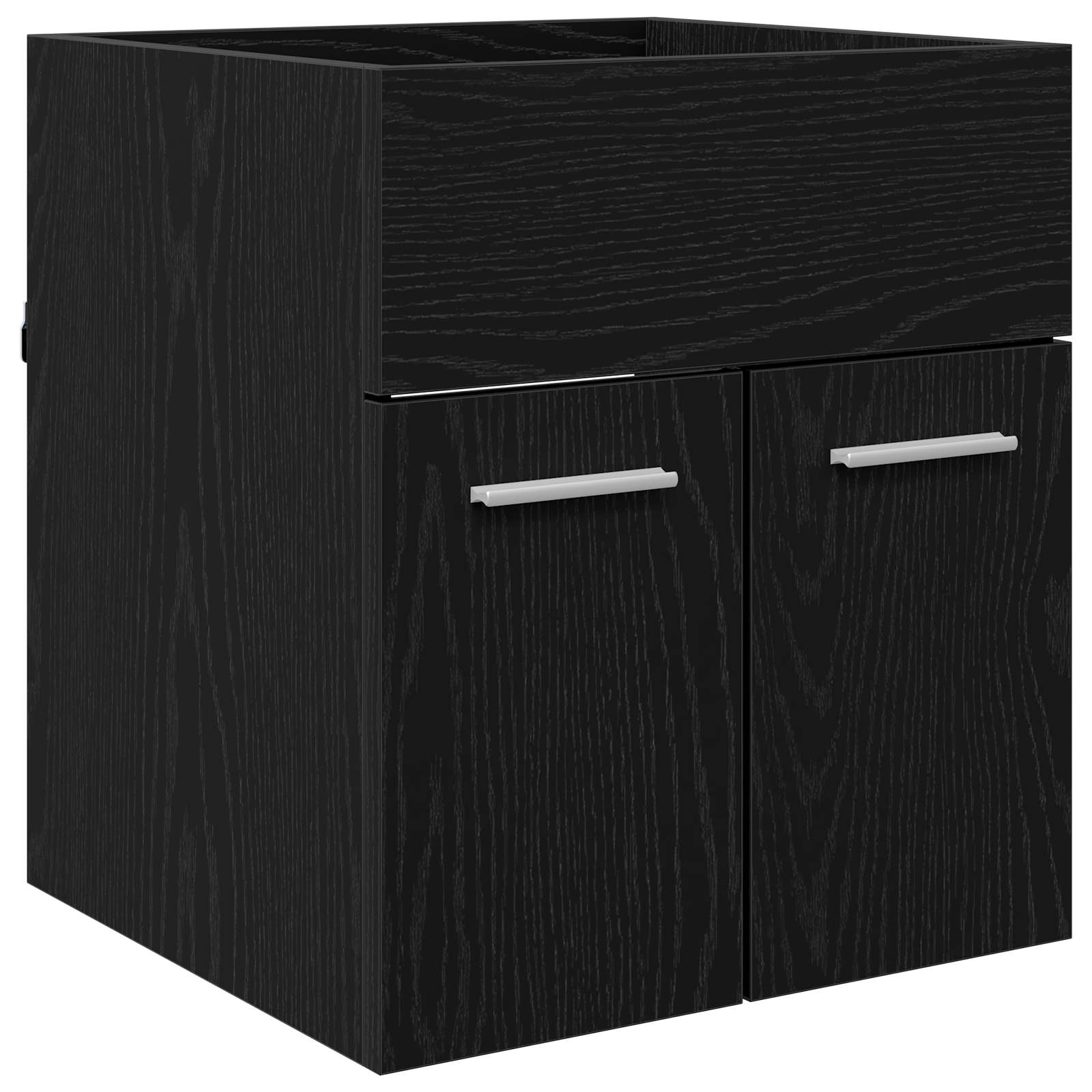 vidaXL Sink cabinet Black Oak 41 x 38.5 x 46 cm Engineered Wood 2