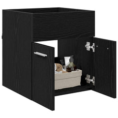 vidaXL Sink cabinet Black Oak 41 x 38.5 x 46 cm Engineered Wood 3