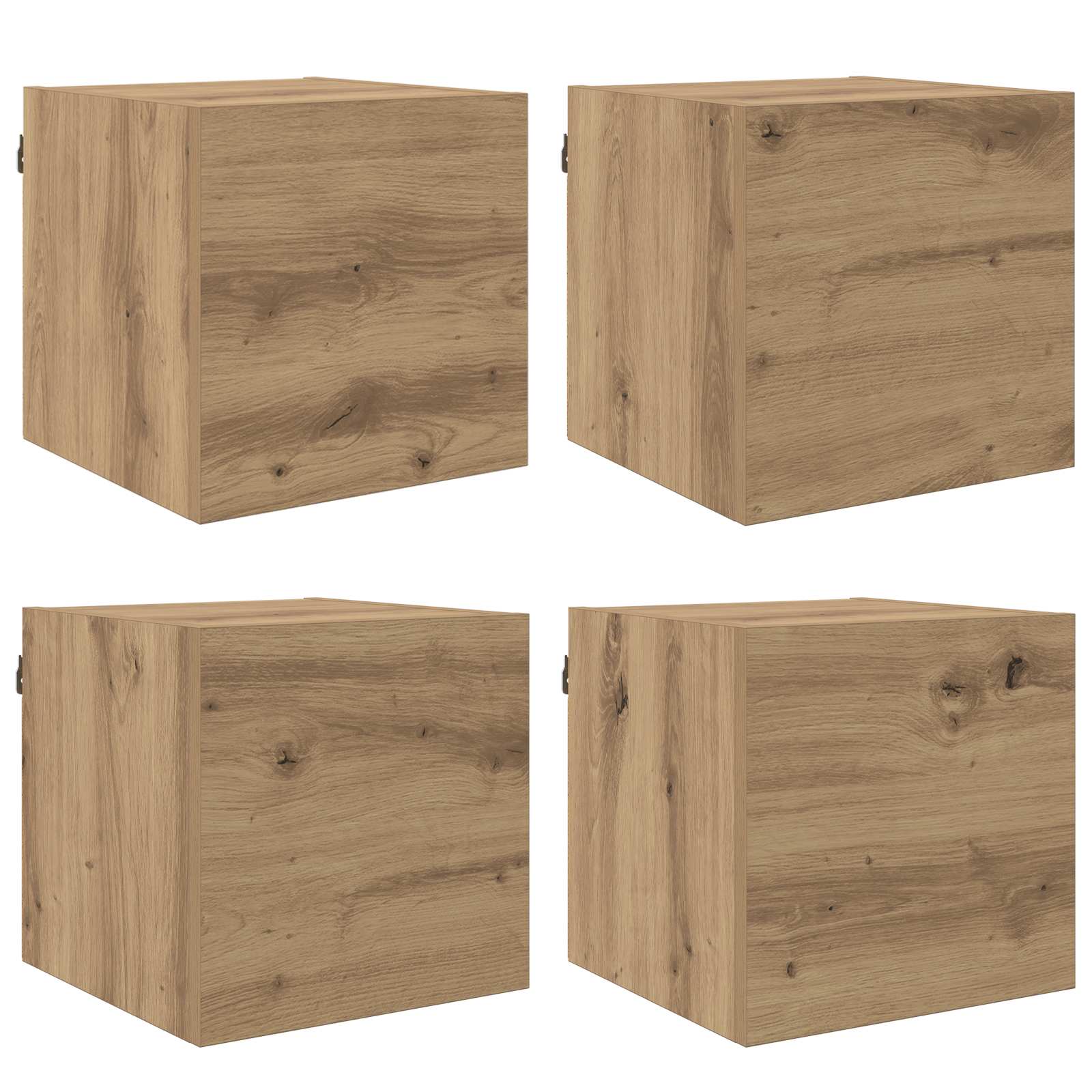 vidaXL Wall Mounted TV Cabinet Artisan Oak Engineered Wood 2