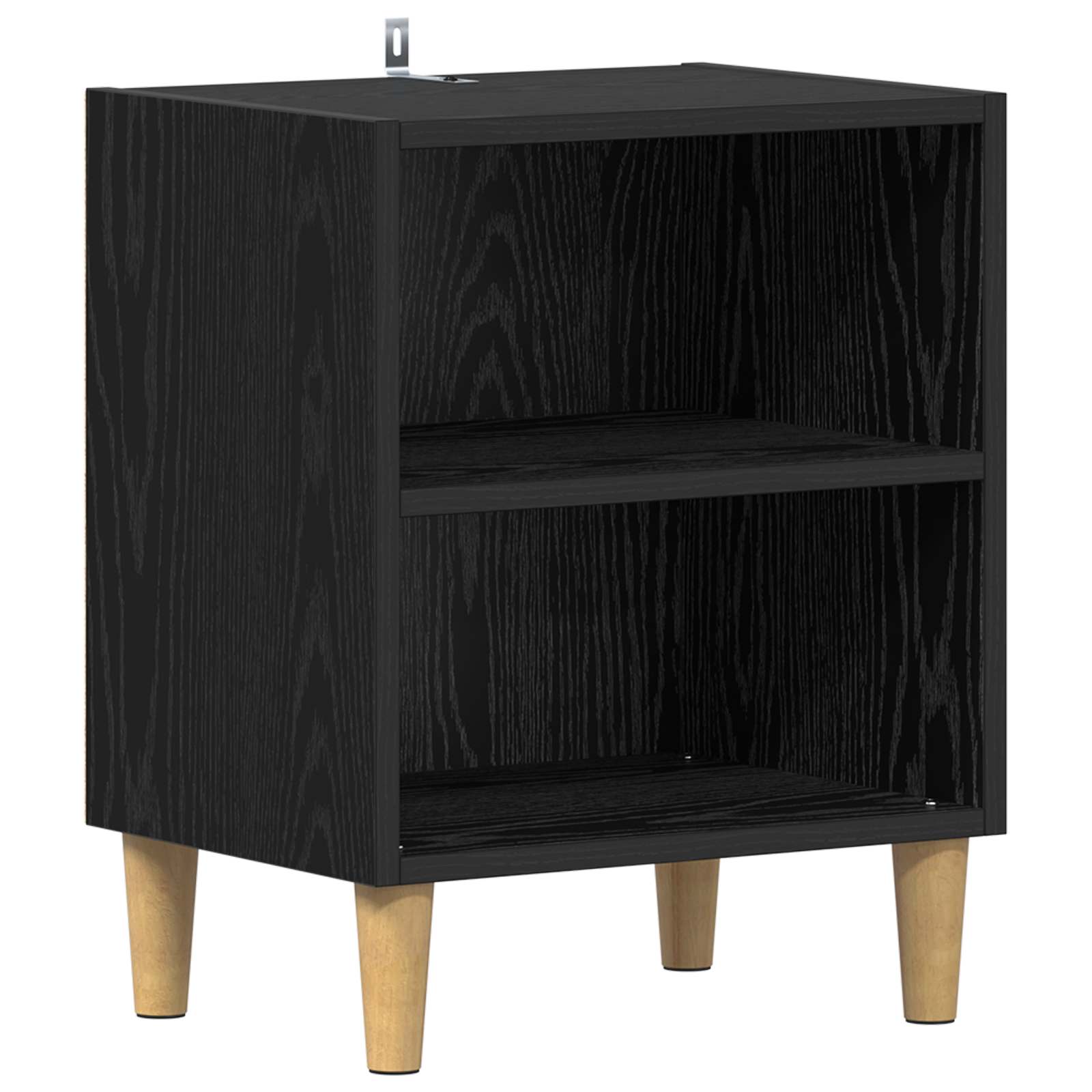 vidaXL Bed Cabinet Black Oak 40 x 30 x 50 cm Engineered Wood 2