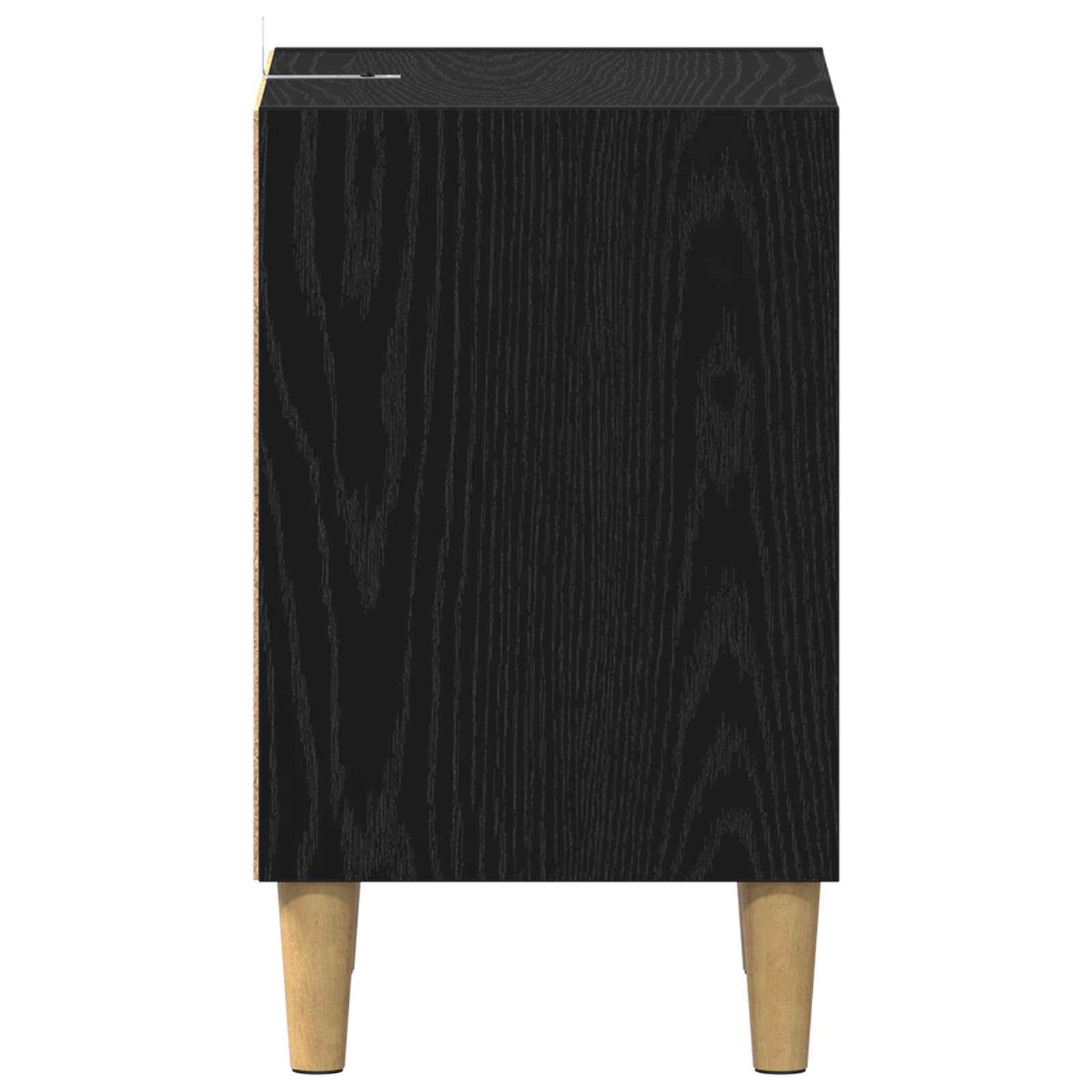 vidaXL Bed Cabinet Black Oak 40 x 30 x 50 cm Engineered Wood 5