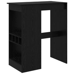 vidaXL Bar Table 90 x 47.5 x 103.5 cm Engineered Wood Black Oak 2