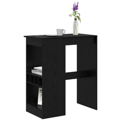 vidaXL Bar Table 90 x 47.5 x 103.5 cm Engineered Wood Black Oak 3