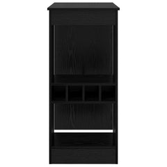 vidaXL Bar Table 90 x 47.5 x 103.5 cm Engineered Wood Black Oak 5