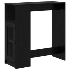 vidaXL Bar Table 101 x 40 x 103.5 cm Engineered Wood Black Oak 2
