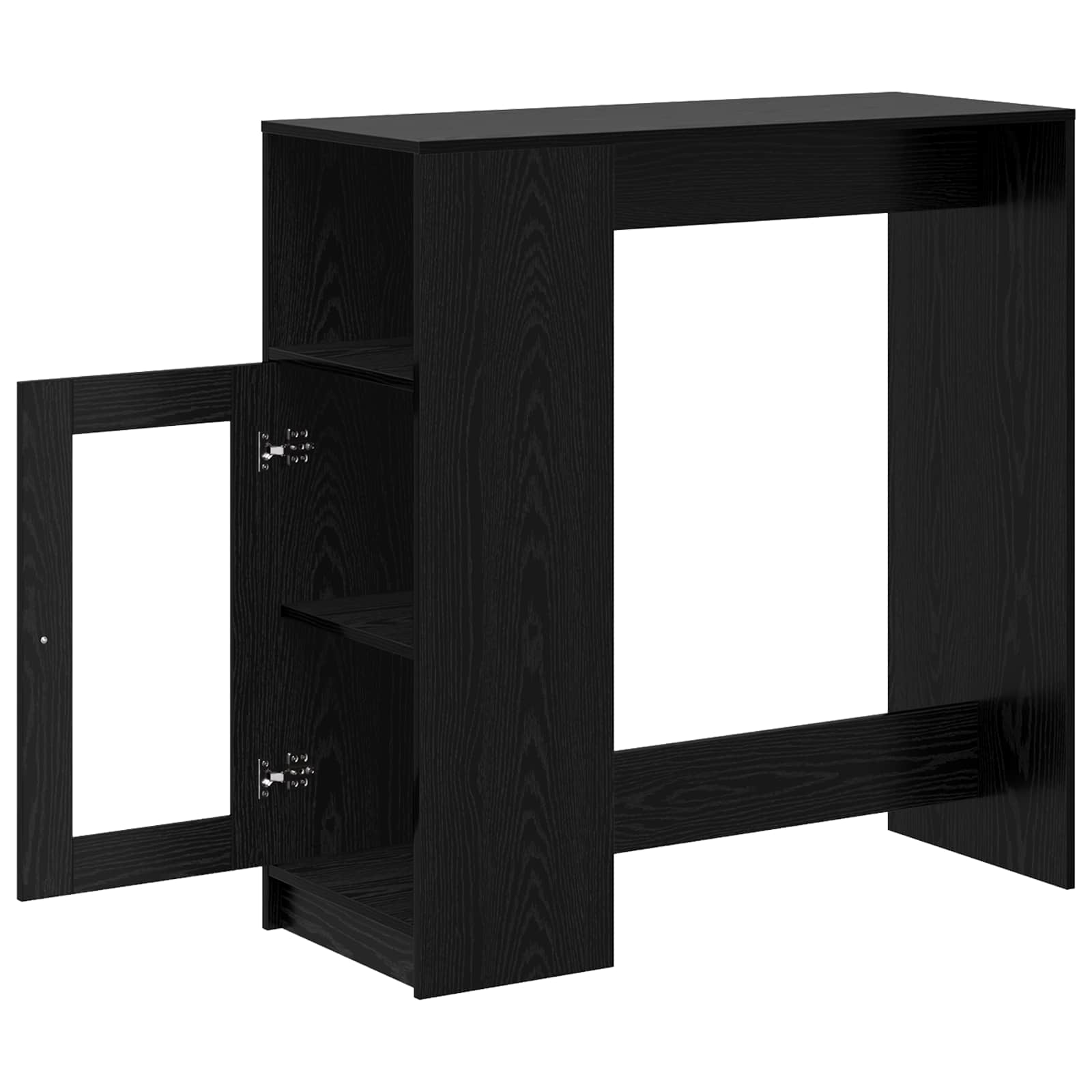 vidaXL Bar Table 101 x 40 x 103.5 cm Engineered Wood Black Oak 4