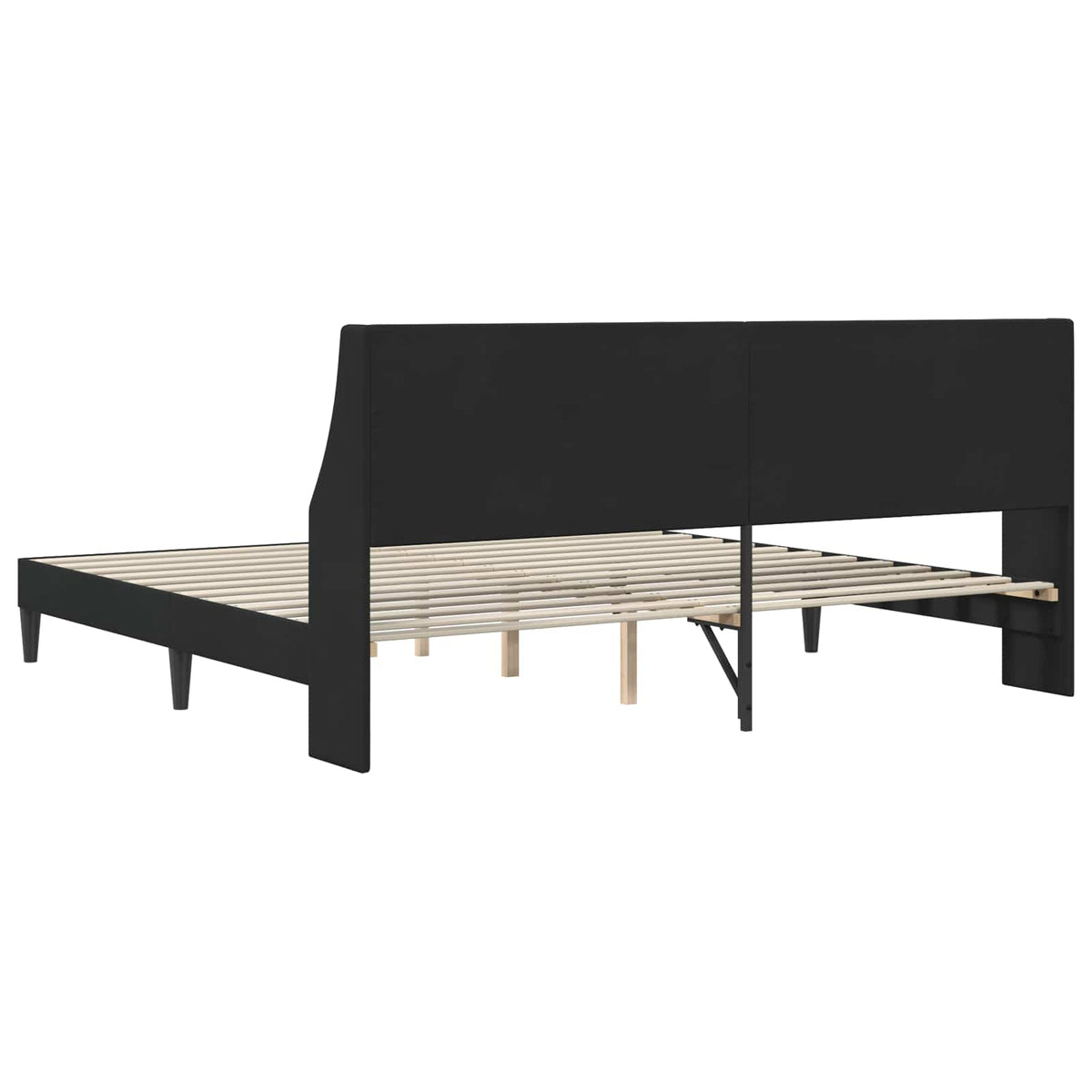 Bed Frame with Headboard 90 x 190 cm Velvet Black 70.9" x 78.7